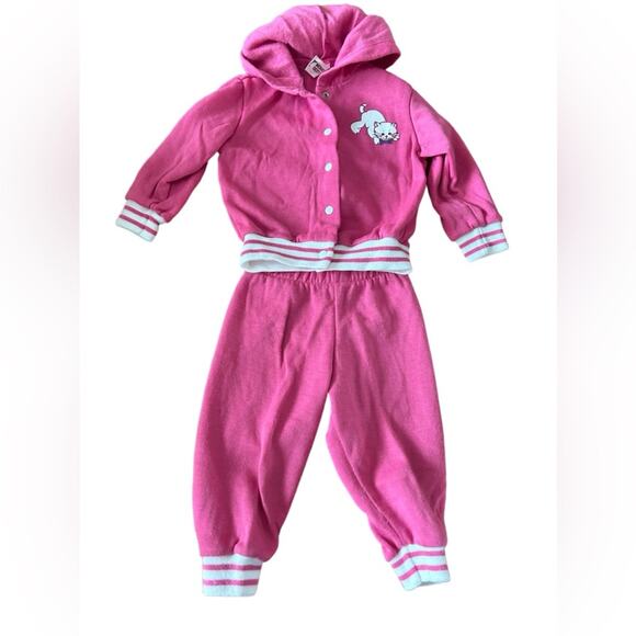 Vintage 80s Sears sweat suit size 2T kitty cats - Picture 1 of 9